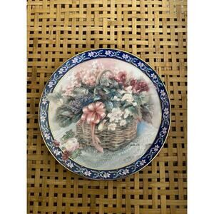 Plates, Begonias Eighth issue in the Lena Lui’s Basket Bouquets Collector Plates